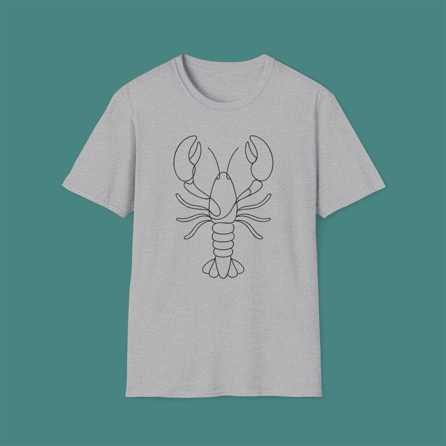 Minimalist Line Art Lobster Unisex T-Shirt