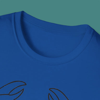 Minimalist Line Art Crab Unisex T-Shirt