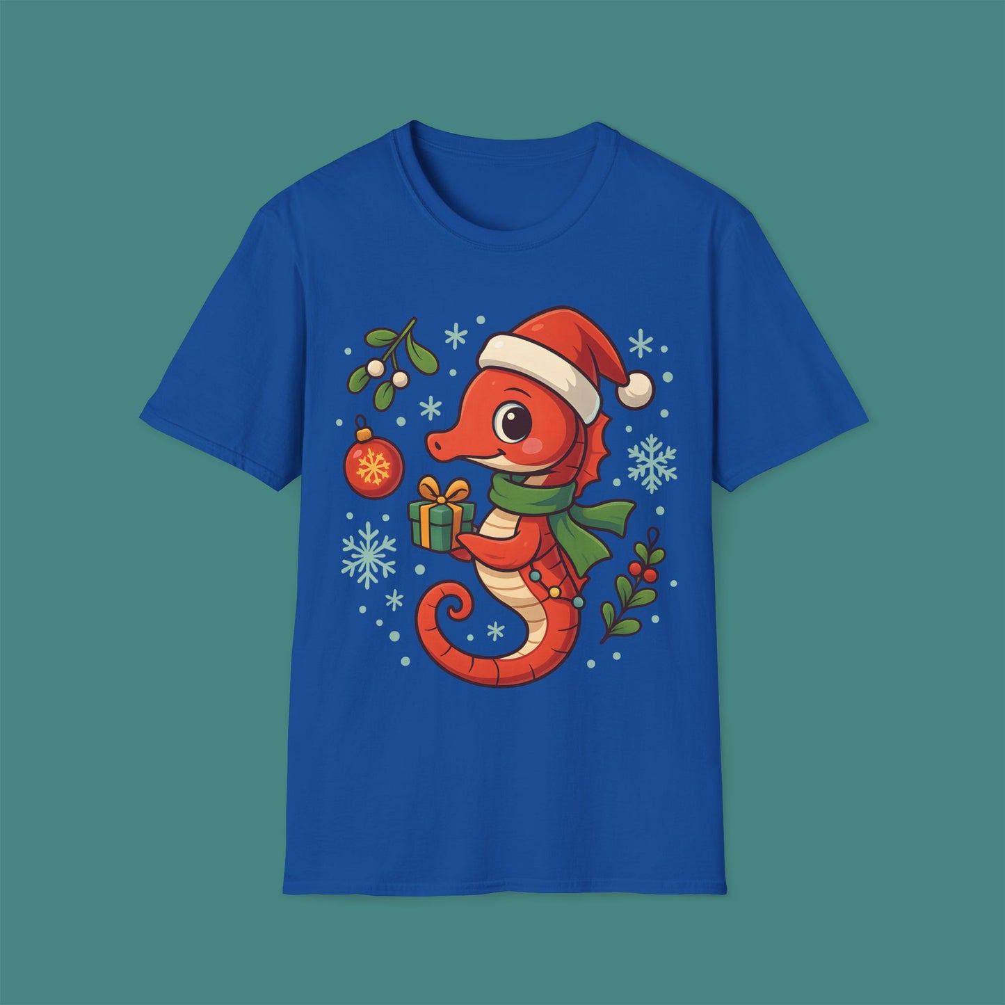 Christmas Seahorse Unisex T-Shirt