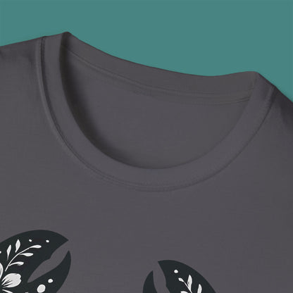 Floral Lobster Silhouette Unisex T-Shirt