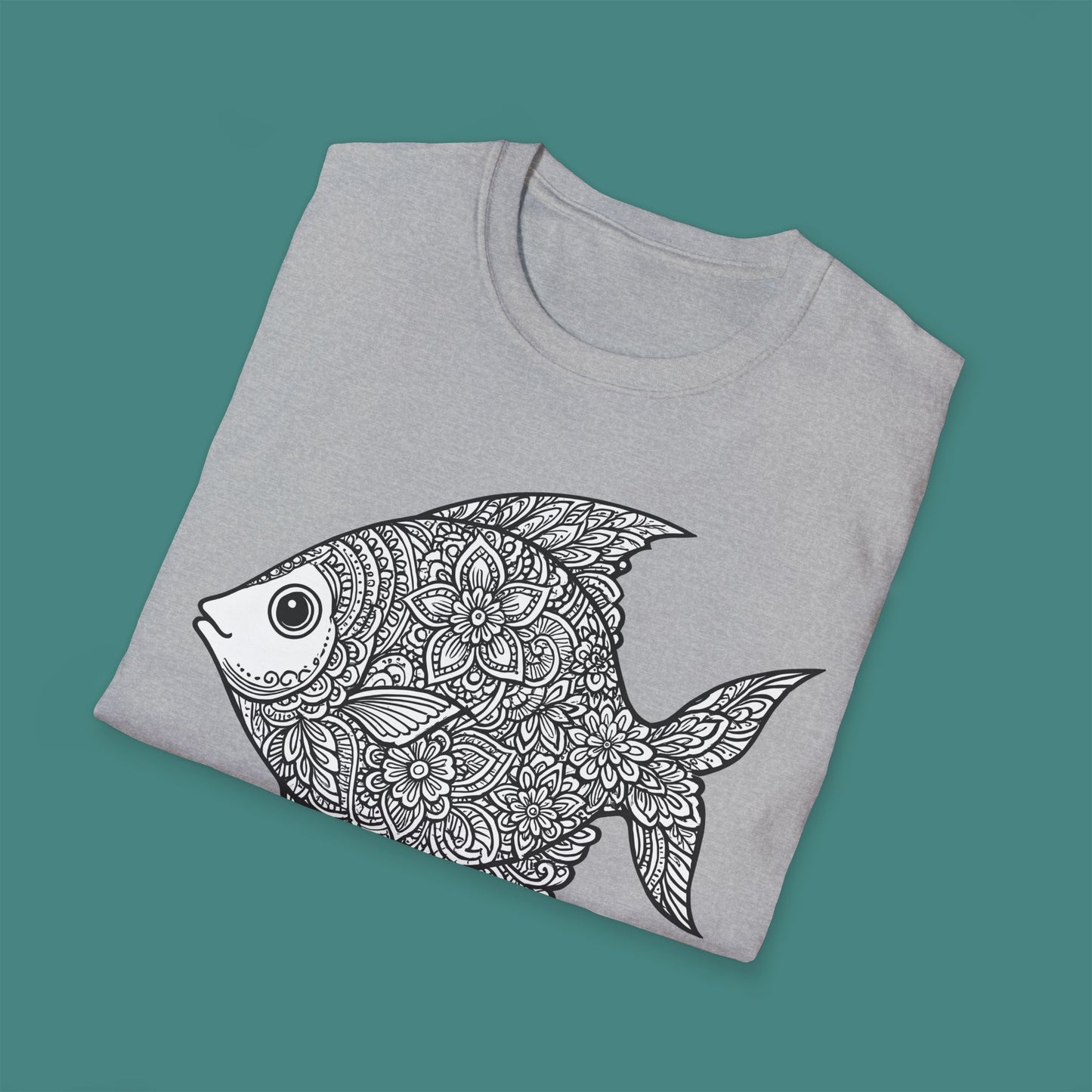Intricate Mandala Fish Unisex T-Shirt