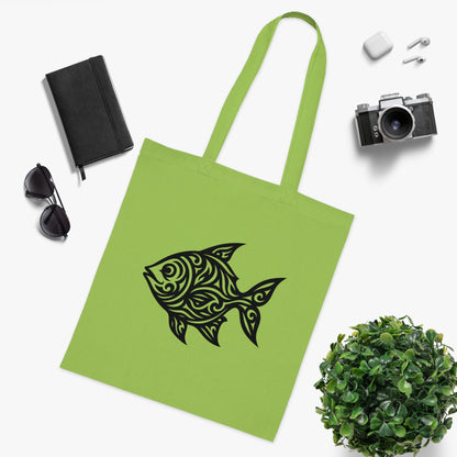Tribal Tattoo Fish Tote Bag