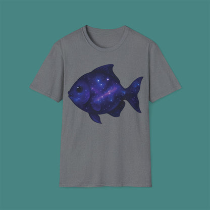 Cosmic Galaxy Fish Unisex T-Shirt
