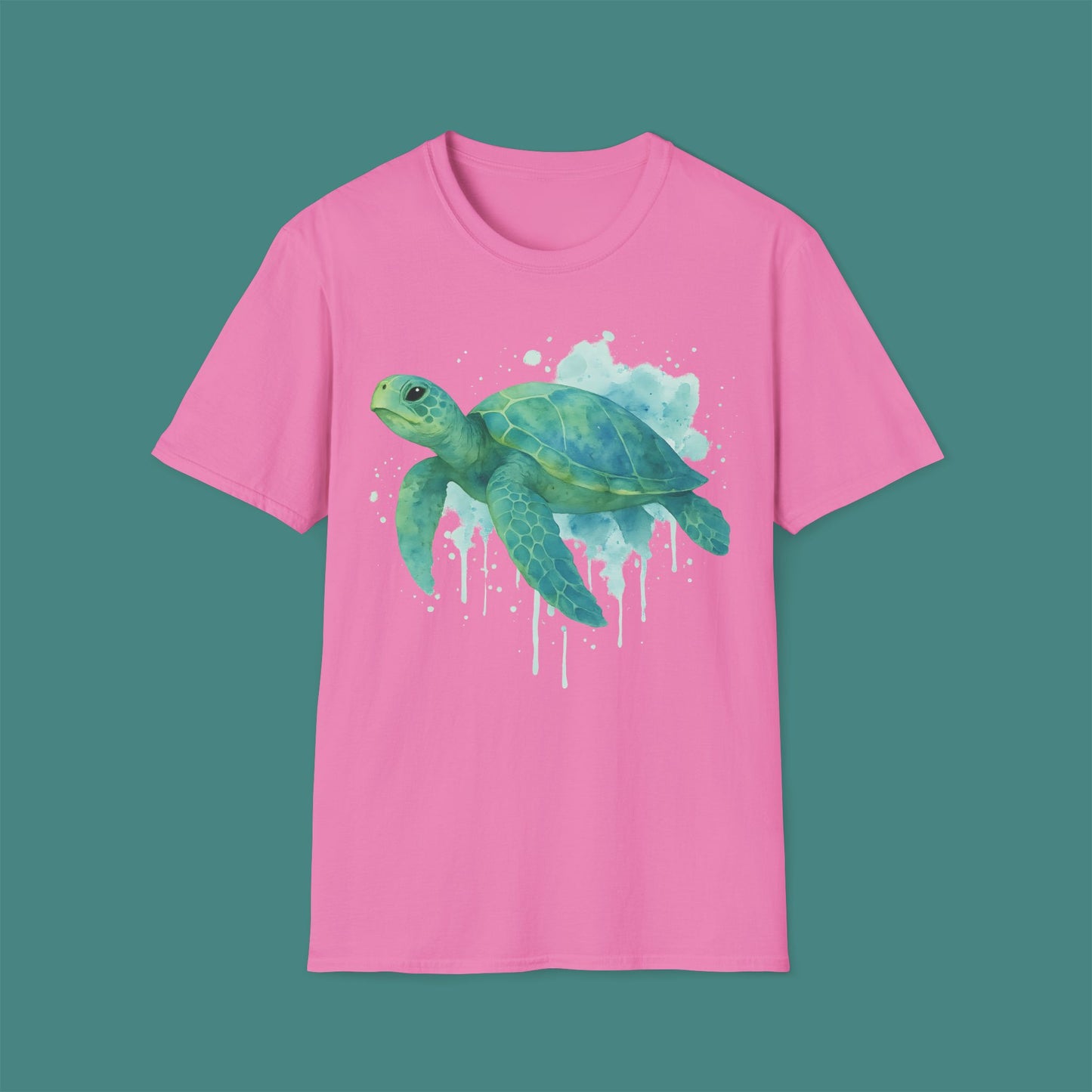 Watercolor Splash Turtle Unisex T-Shirt