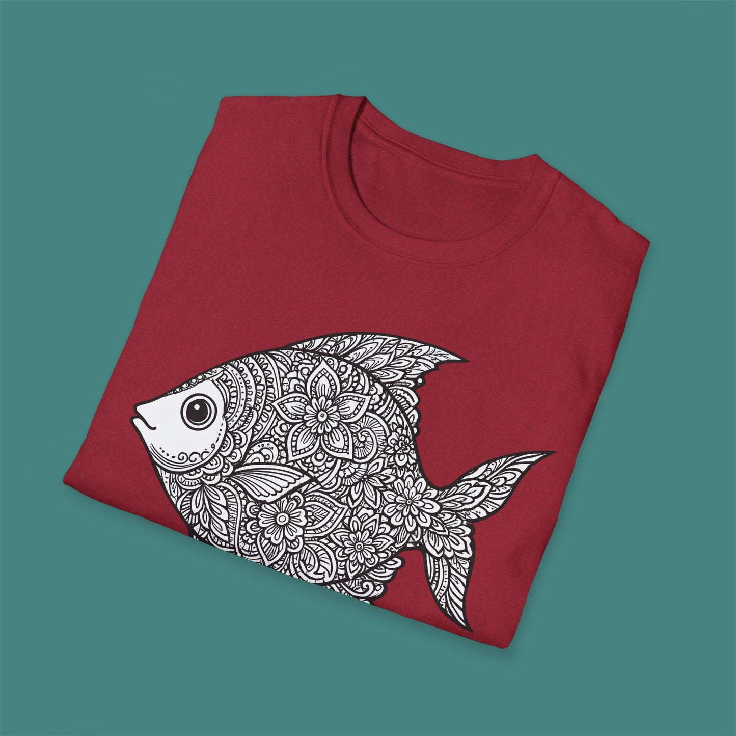 Intricate Mandala Fish Unisex T-Shirt