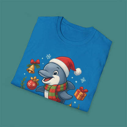 Christmas Dolphin Unisex T-Shirt