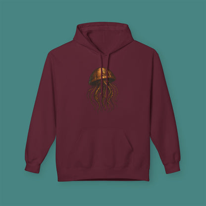 Steampunk Mechanical Jellyfish Fleece Unisex Hoodie