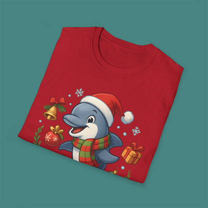 Christmas Dolphin Unisex T-Shirt