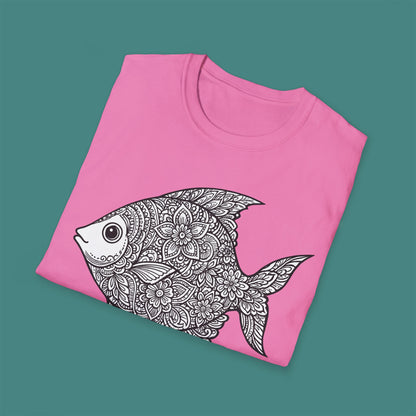 Intricate Mandala Fish Unisex T-Shirt