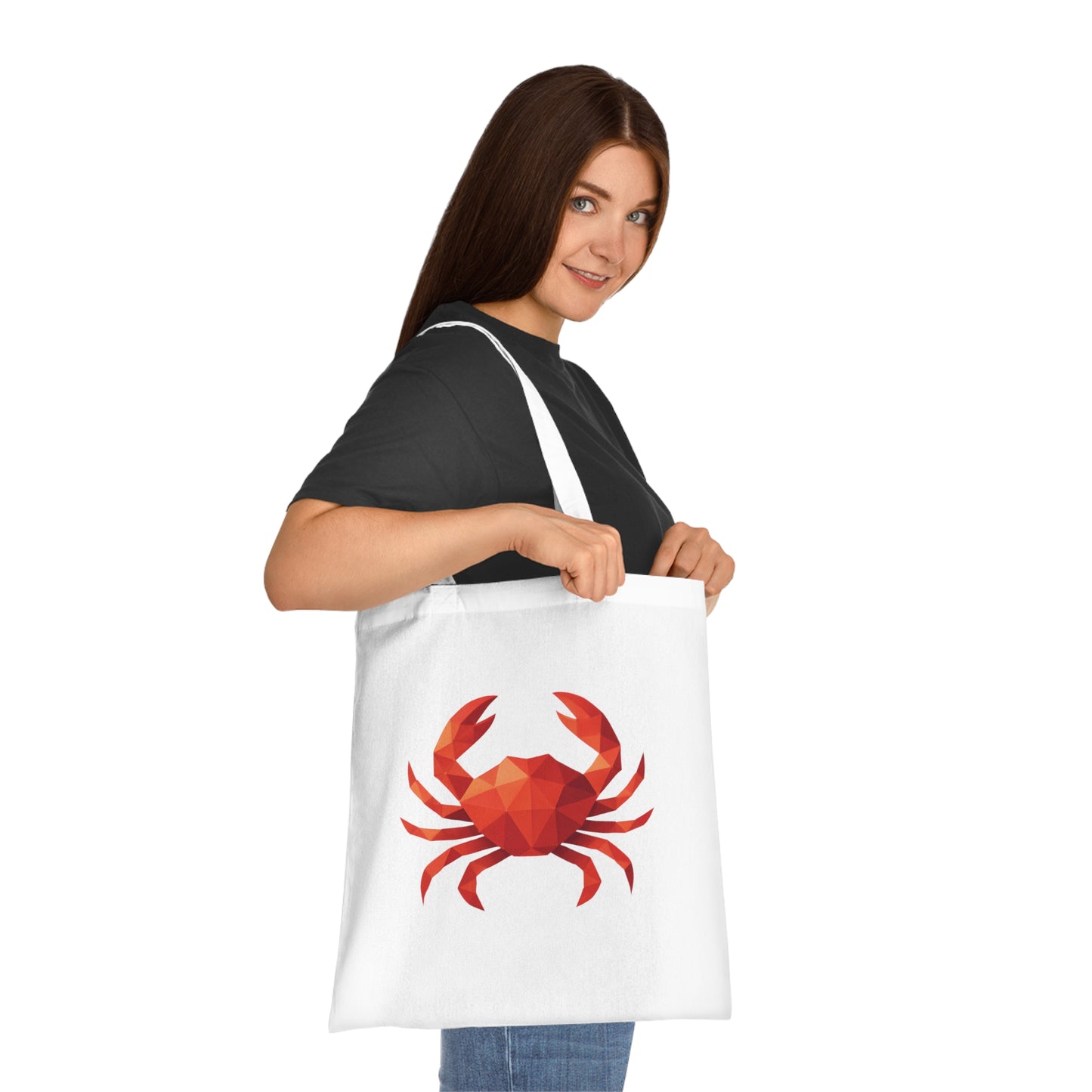 Geometric Polygon Crab Tote Bag