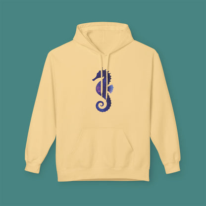 Cosmic Galaxy Seahorse Fleece Unisex Hoodie