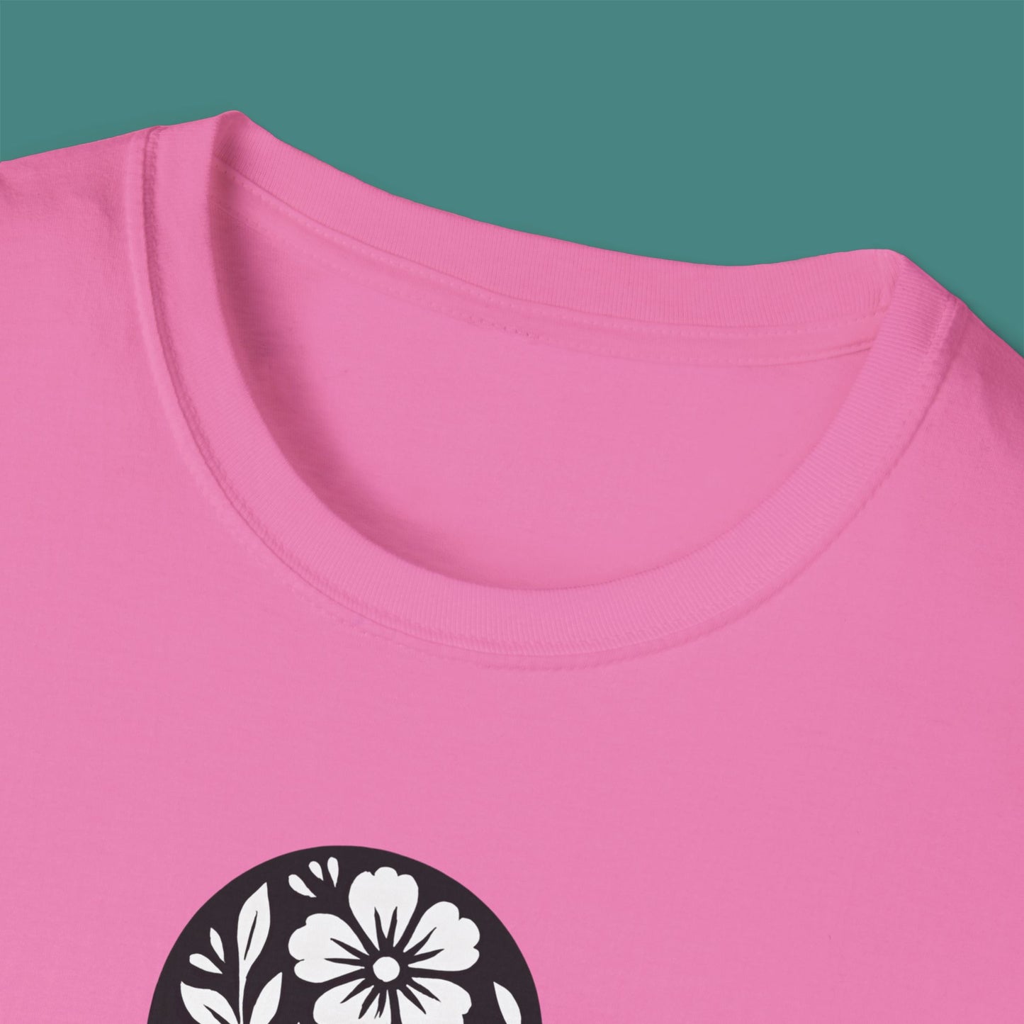 Floral Octopus Silhouette Unisex T-Shirt