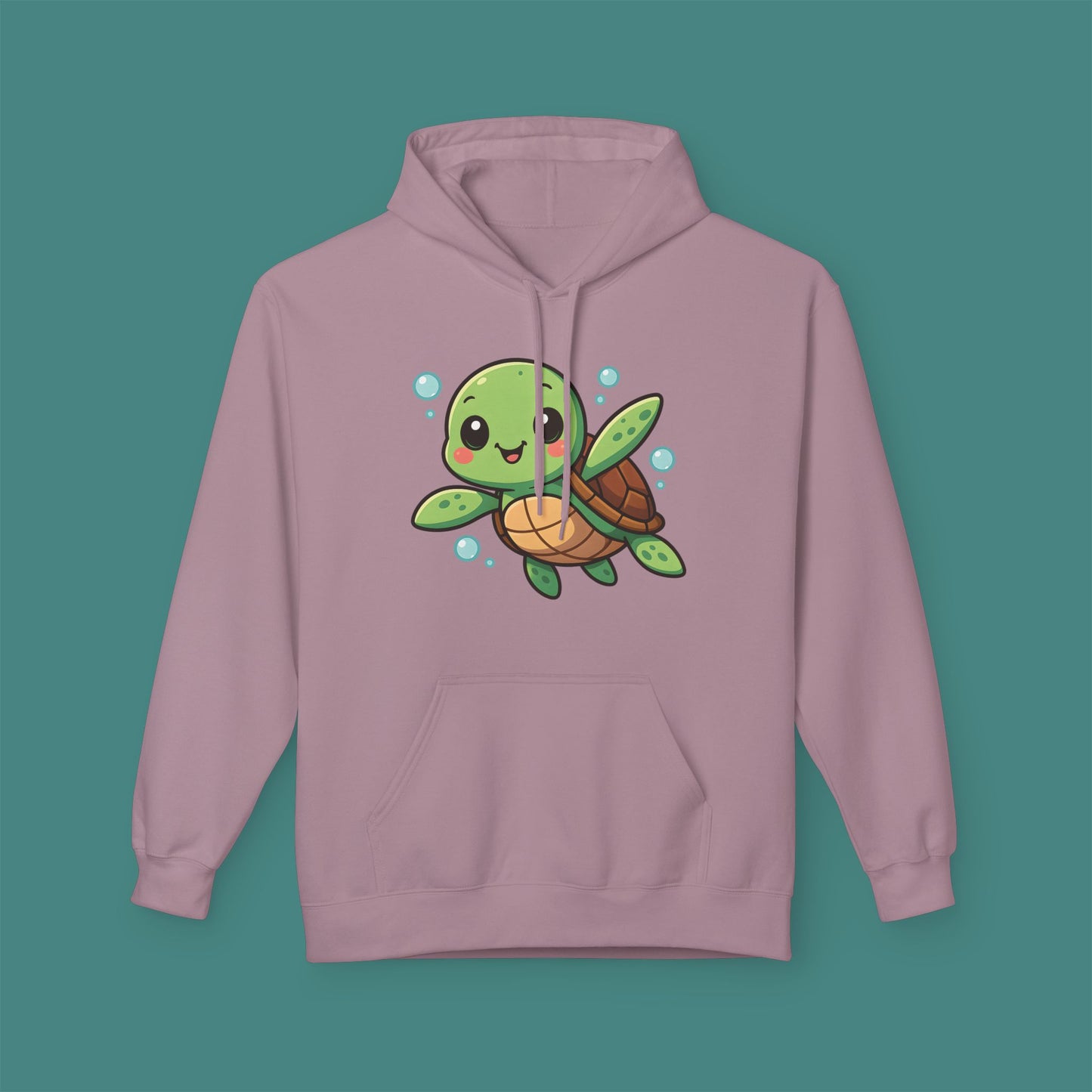 Cartoon Cute Turtle Fleece Unisex Hoodie