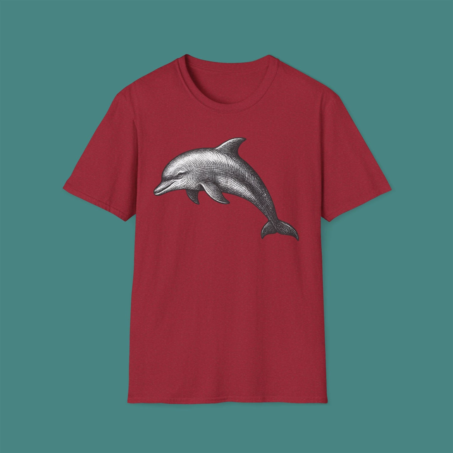 Vintage Etching Dolphin Unisex T-Shirt