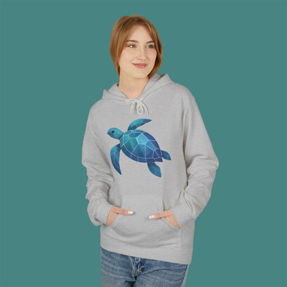 Geometric Polygon Turtle Fleece Unisex Hoodie