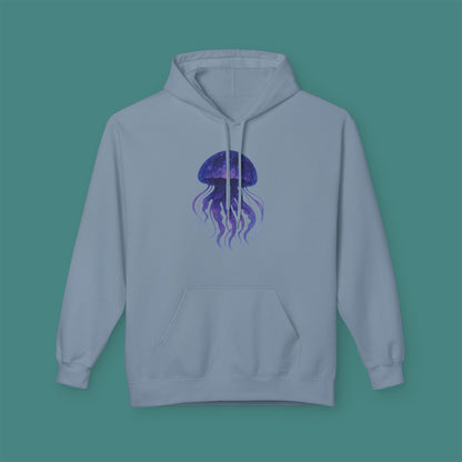 Cosmic Galaxy Jellyfish Fleece Unisex Hoodie