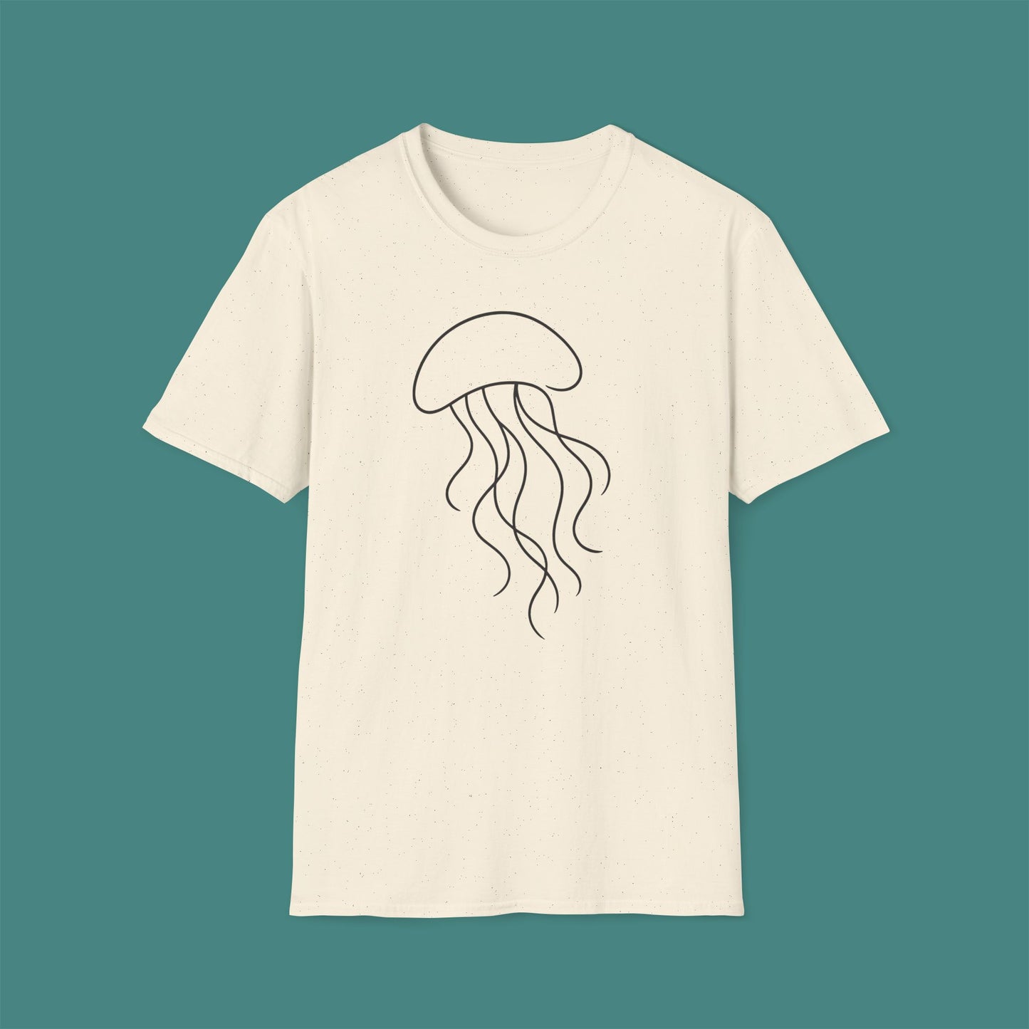 Minimalist Line Art Jellyfish Unisex T-Shirt