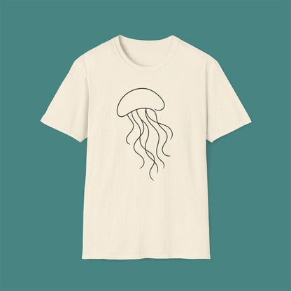 Minimalist Line Art Jellyfish Unisex T-Shirt