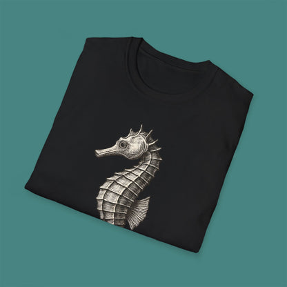 Vintage Etching Seahorse Unisex T-Shirt