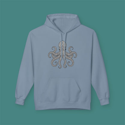 Intricate Mandala Octopus Fleece Unisex Hoodie