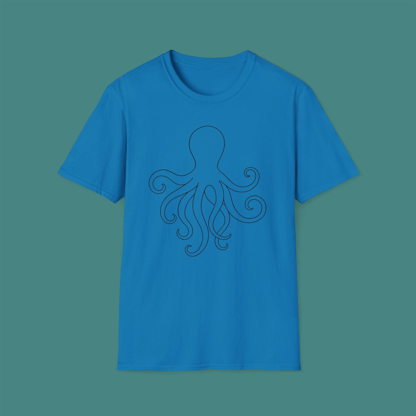 Minimalist Line Art Octopus Unisex T-Shirt