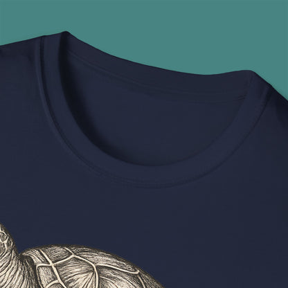 Vintage Etching Turtle Unisex T-Shirt