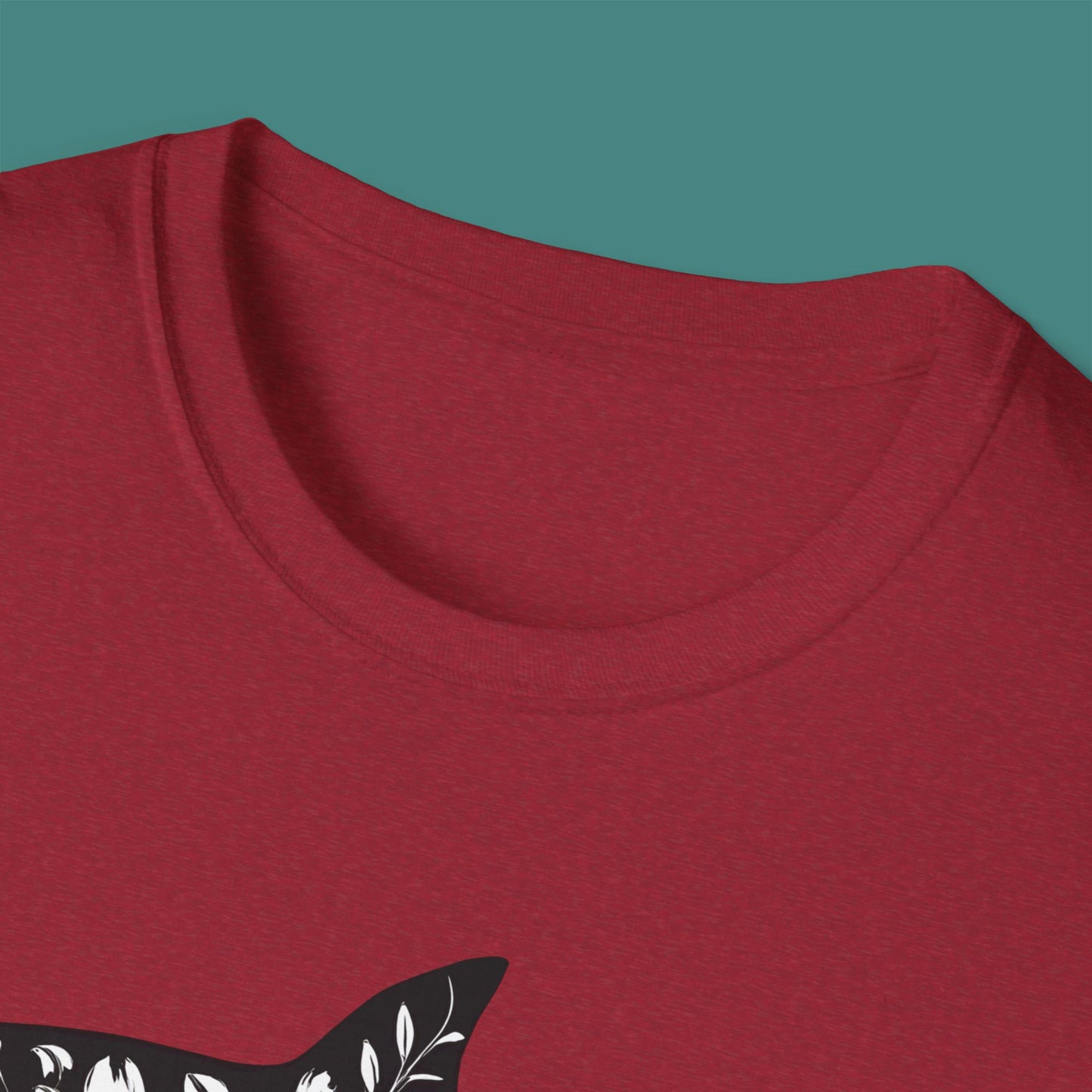 Floral Shark Silhouette Unisex T-Shirt