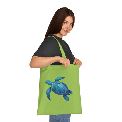Geometric Polygon Turtle Tote Bag