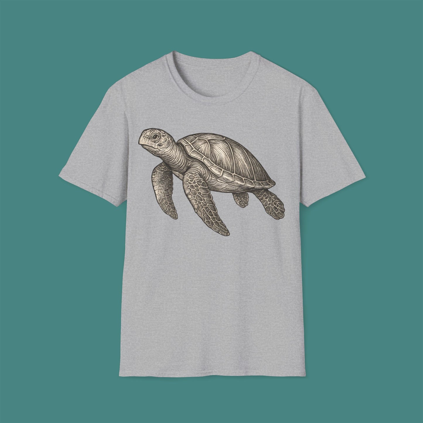 Vintage Etching Turtle Unisex T-Shirt