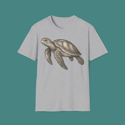 Vintage Etching Turtle Unisex T-Shirt