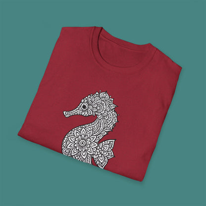 Intricate Mandala Seahorse Unisex T-Shirt