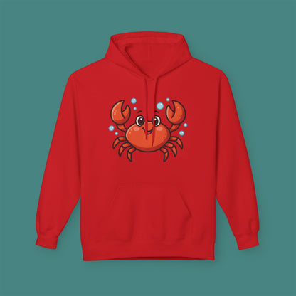 Cartoon Cute Crab Fleece Unisex Hoodie