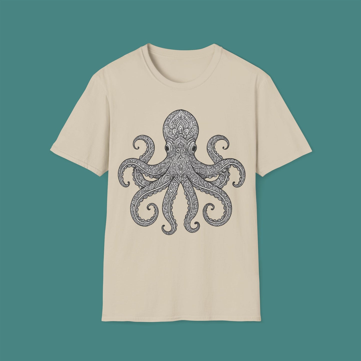 Intricate Mandala Octopus Unisex T-Shirt