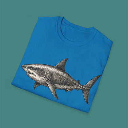 Vintage Etching Shark Unisex T-Shirt