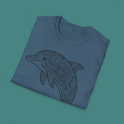 Intricate Mandala Dolphin Unisex T-Shirt