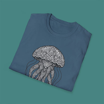 Intricate Mandala Jellyfish Unisex T-Shirt