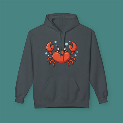Cartoon Cute Crab Fleece Unisex Hoodie