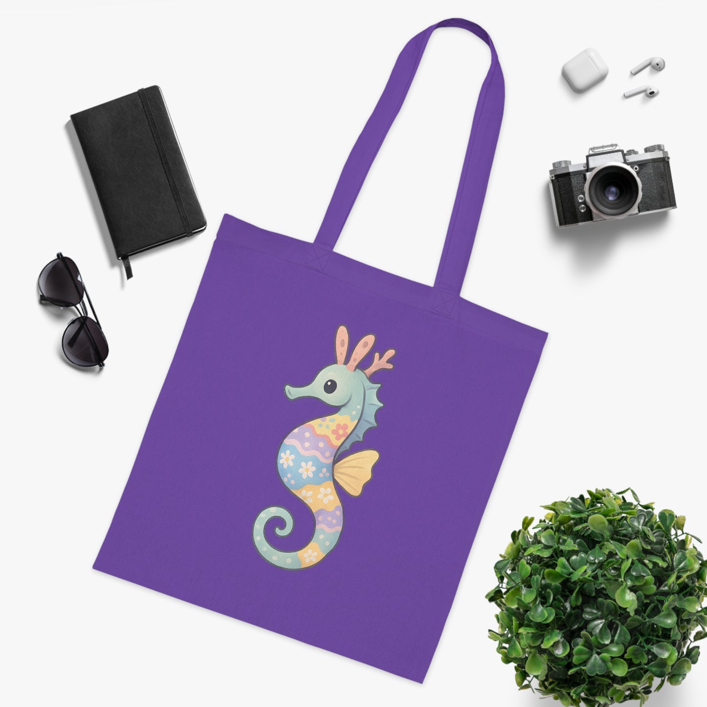 Easter Seahorse Tote Bag