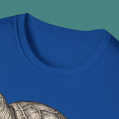 Vintage Etching Turtle Unisex T-Shirt