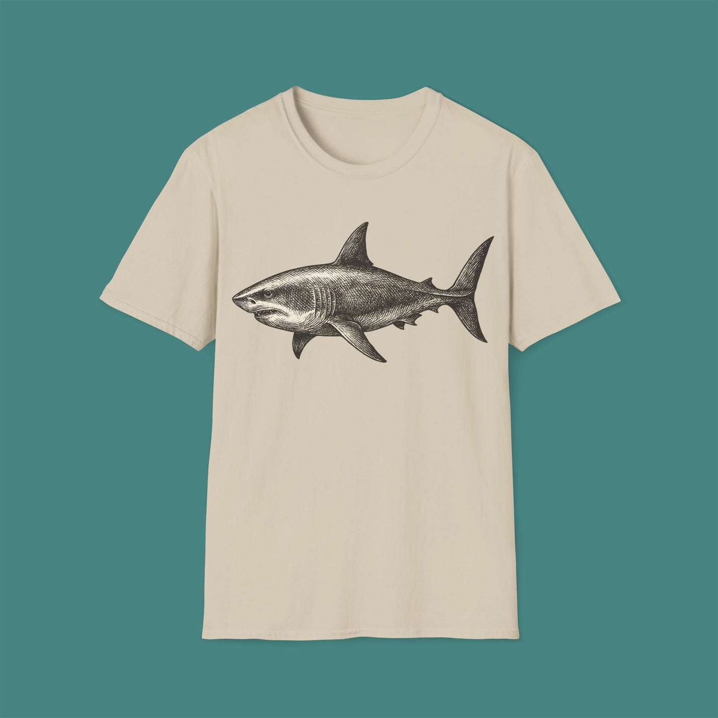 Vintage Etching Shark Unisex T-Shirt