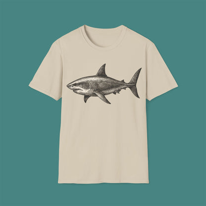 Vintage Etching Shark Unisex T-Shirt