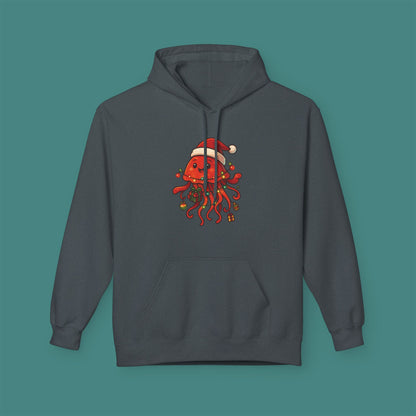 Christmas Jellyfish Fleece Unisex Hoodie