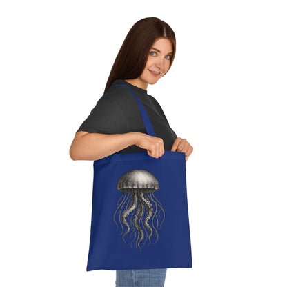 Vintage Etching Jellyfish Tote Bag