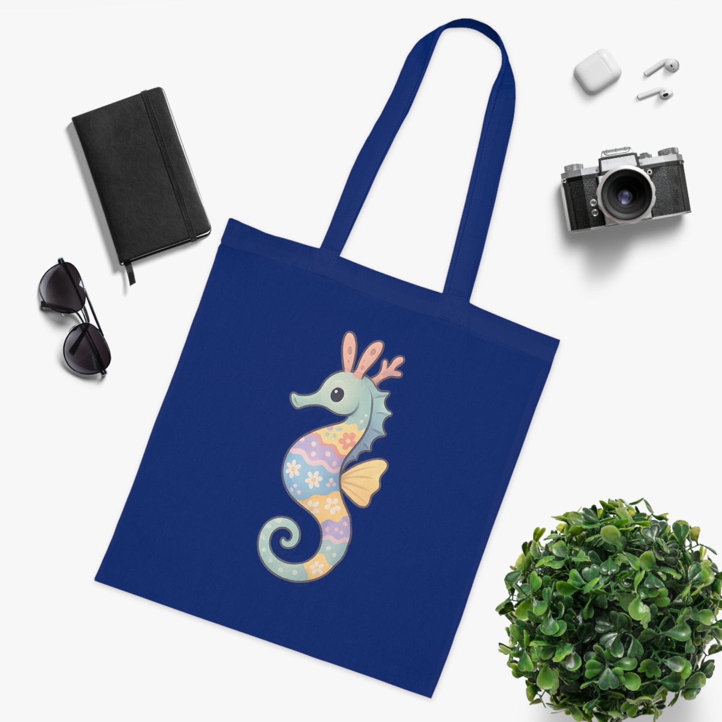 Easter Seahorse Tote Bag