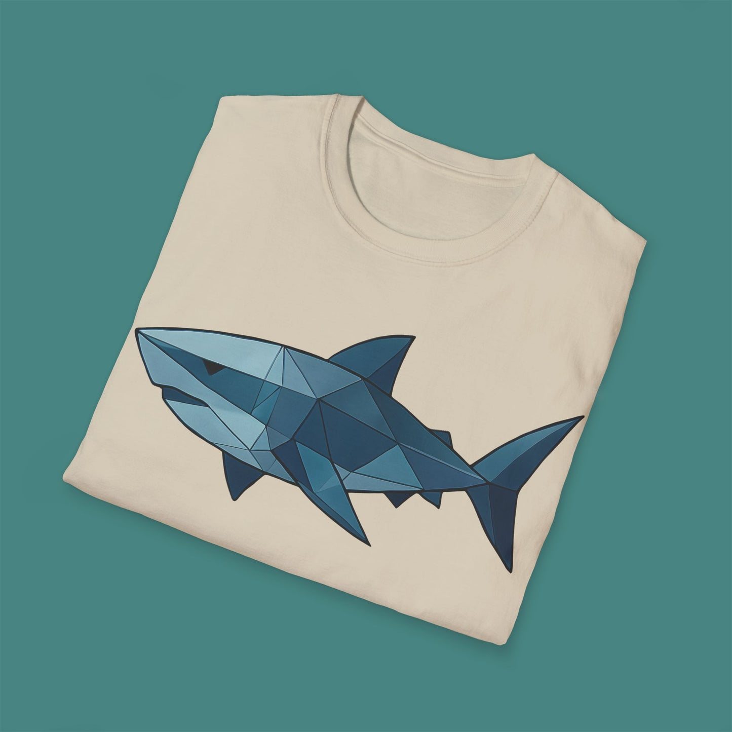 Geometric Polygon Shark Unisex T-Shirt