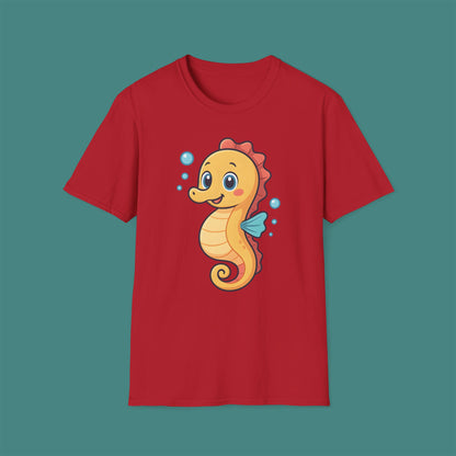 Cartoon Cute Seahorse Unisex T-Shirt