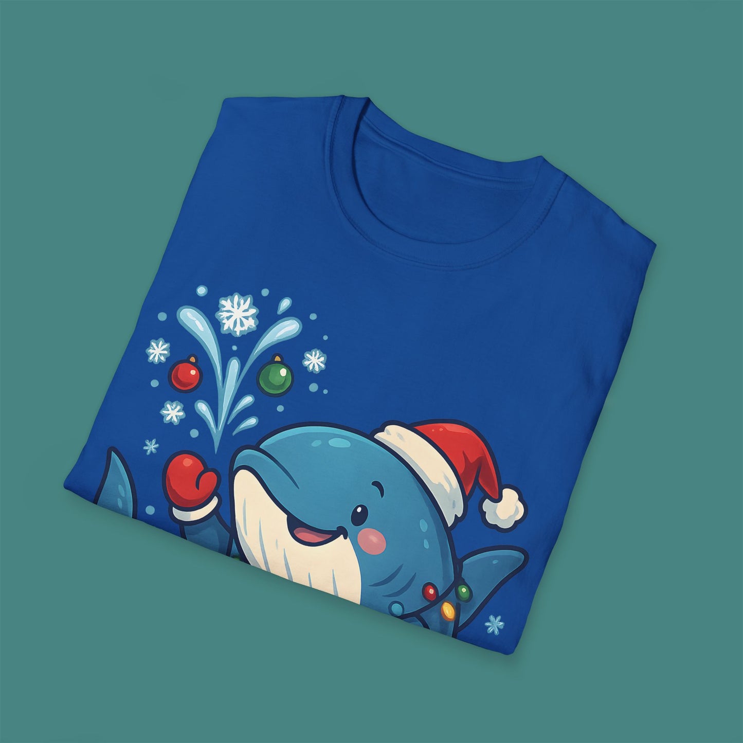 Christmas Whale Unisex T-Shirt