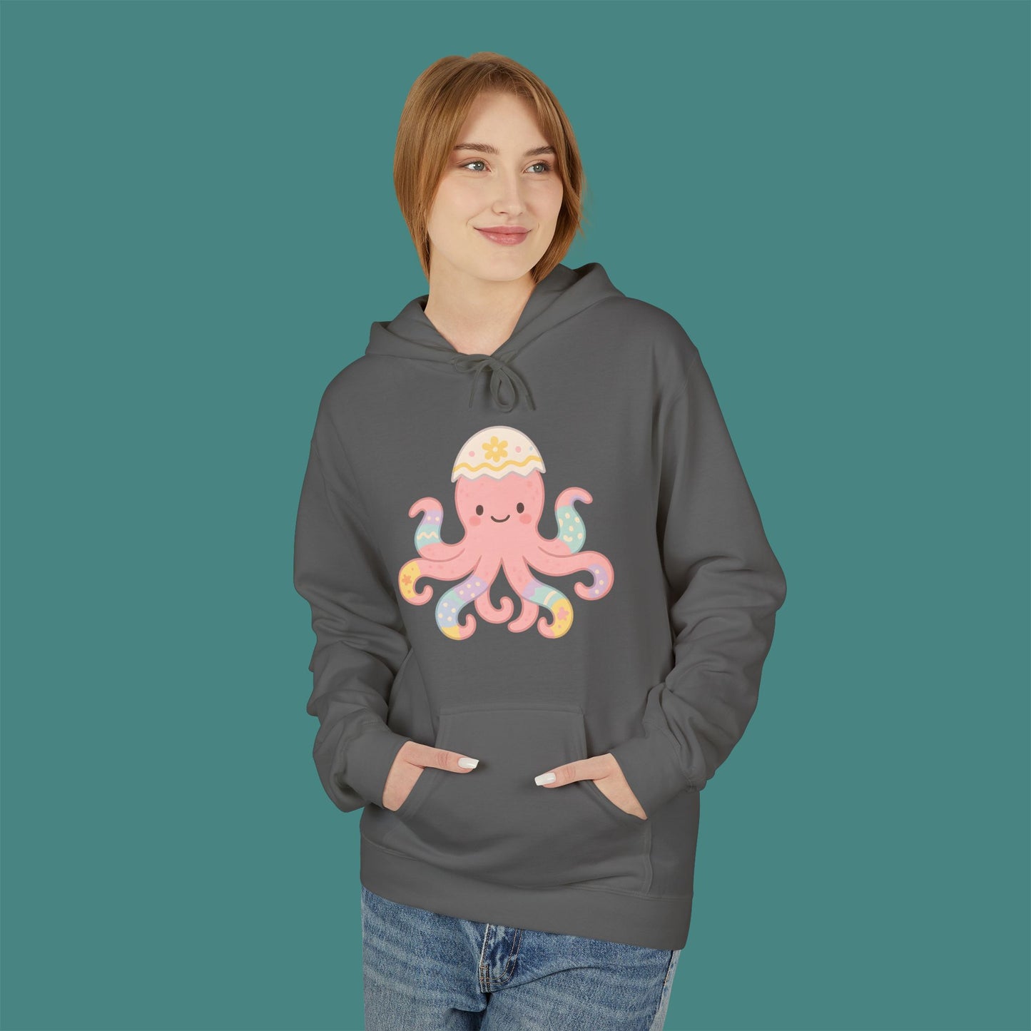 Easter Octopus Fleece Unisex Hoodie