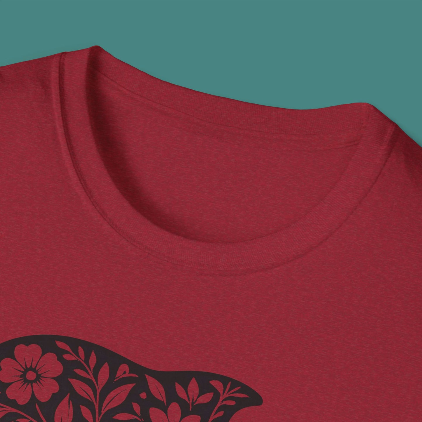 Floral Dolphin Silhouette Unisex T-Shirt