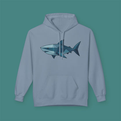 Geometric Polygon Shark Fleece Unisex Hoodie